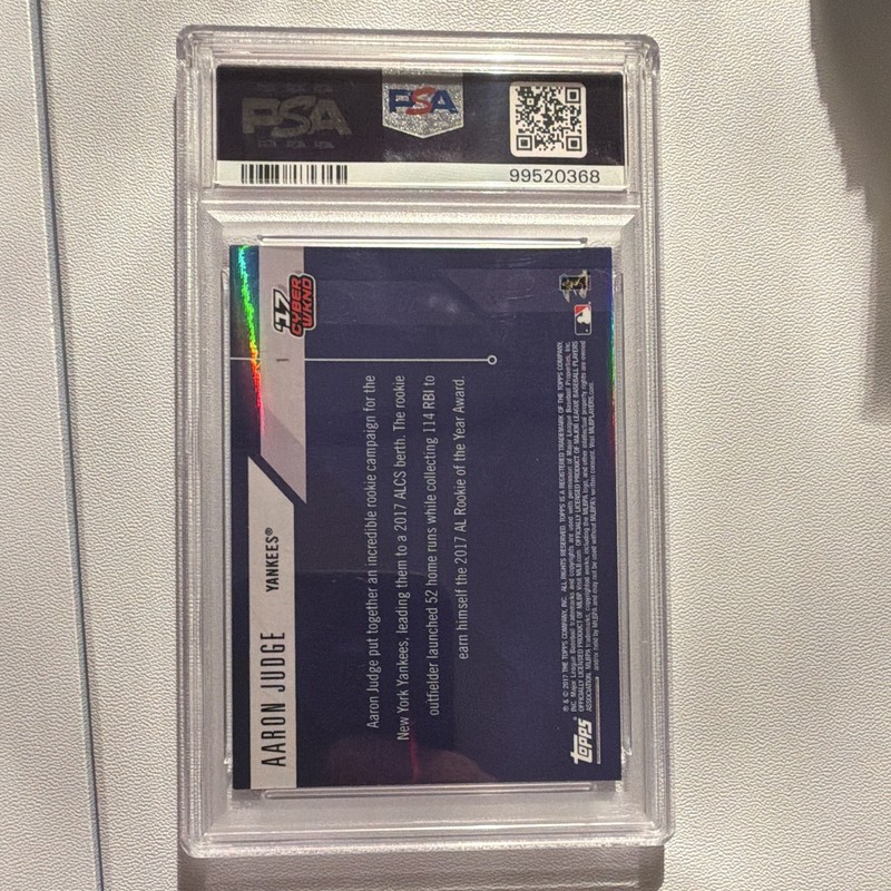 Topps 2017 Cyber Weekend Aaron Judge #1 RC PSA 7 Serial Numbered /1000 view 2