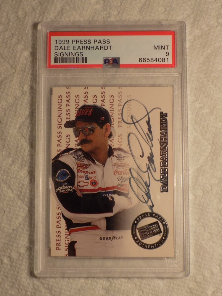DALE EARNHARDT SR. PSA 9 MINT 1999 PRESS PASS SIGNINGS  #264/400 (POPULATION 12)