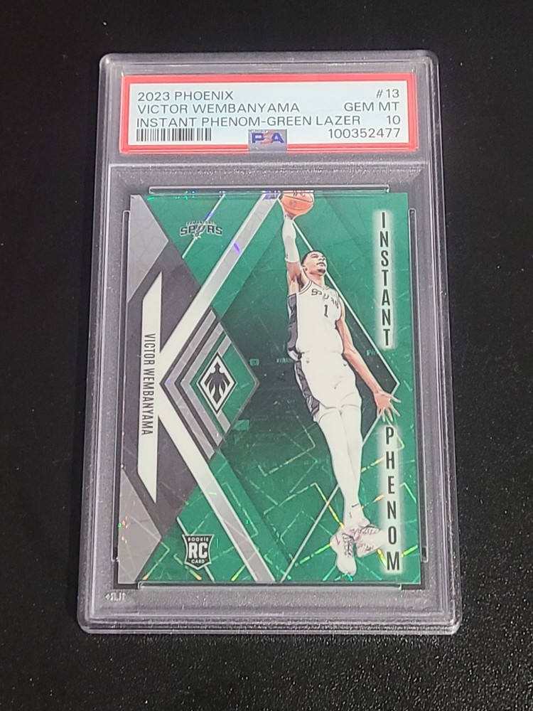 2023 Phoenix Instant Phenom Victor Wembanyama RC Green Lazer  #/175 PSA 10