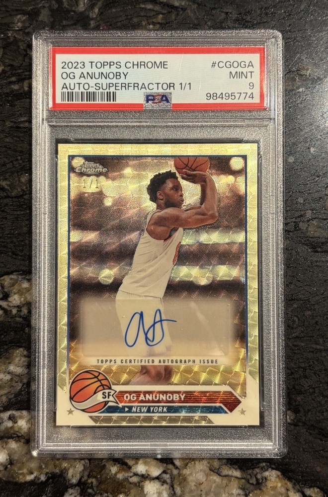 2023 Basketball NBA Topps Chrome Superfractor OG Anunoby Auto 1/1 Psa 9 Knicks