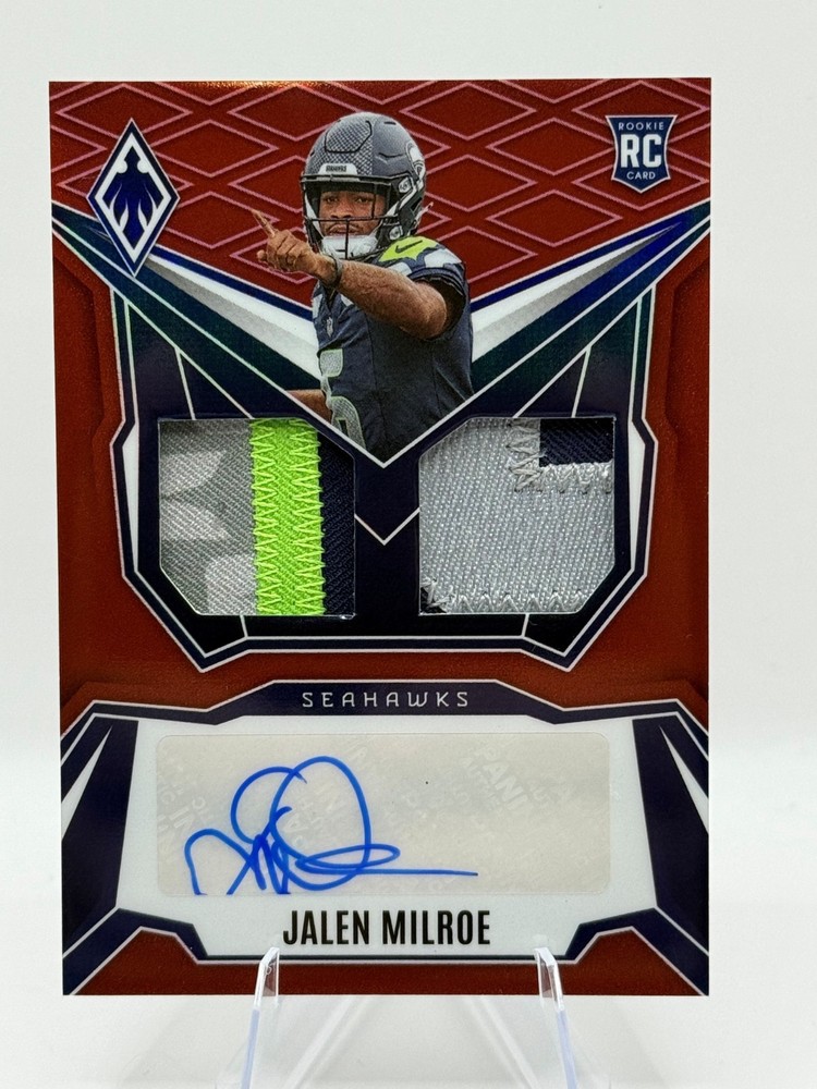 2025  Phoenix Dual Jalen Milroe Rookie Patch Auto RPA /99 Seahawks 4 color patch