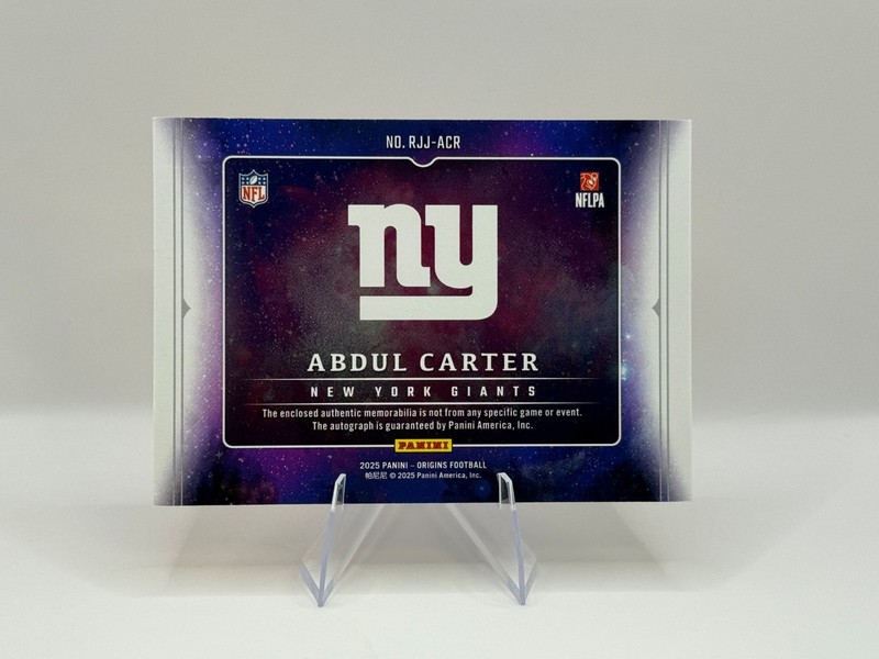 🔥 Abdul Carter Orange Rookie Patch Auto RPA  # /75  2025 Origins Giants view 2