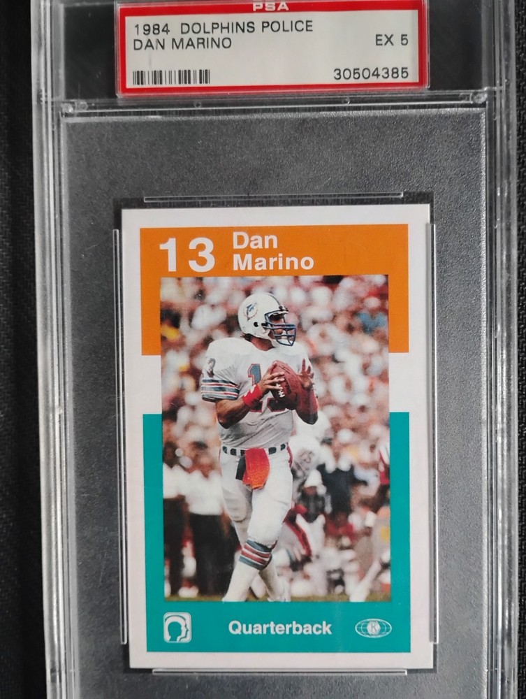 Dan Marino 1984 Dolphins Police PSA 5 EX Miami Dolphins 