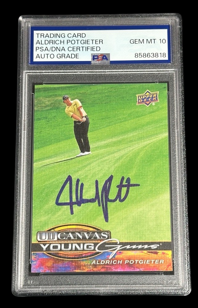 2026 UD Canvas Golf Signed Aldrich Potgieter Young Guns Card Rookie PSA 10 Auto