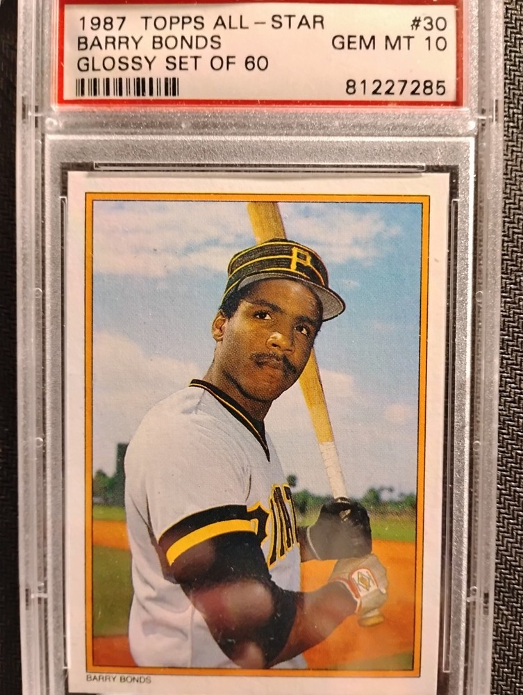 1987 Topps All-Star BARRY BONDS Glossy Set Of 60 RC #30 PSA 10 Gem Mint