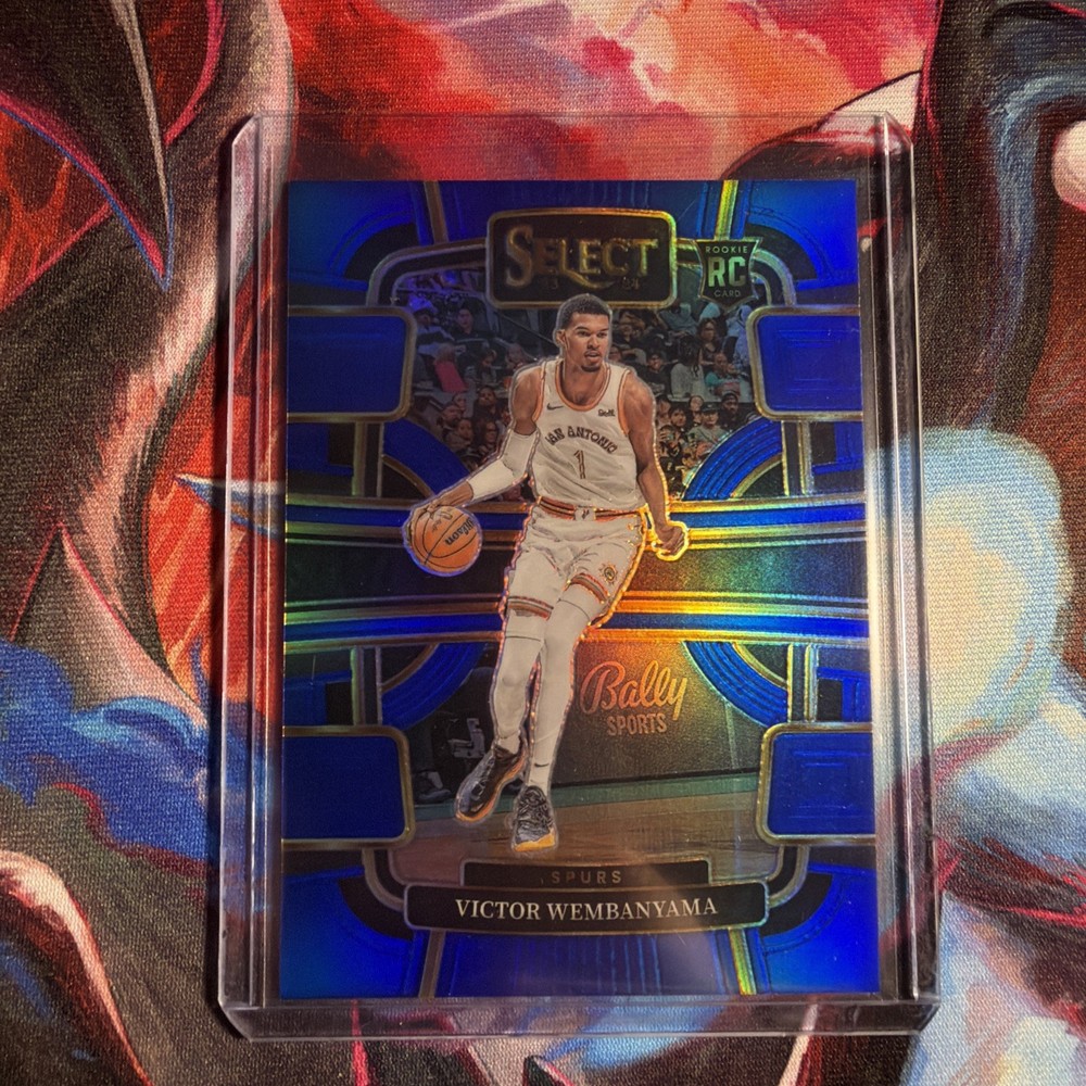 VICTOR WEMBANYAMA 2023-24 Panini Select Concourse Blue Prizm Holo Rookie RC (b)