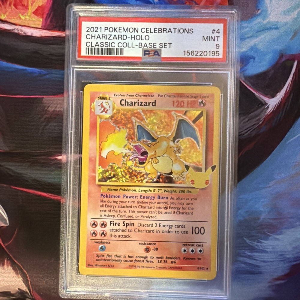 Pokemon TCG 2021 Celebrations Classic Collection Charizard 4/102 Holo PSA 9
