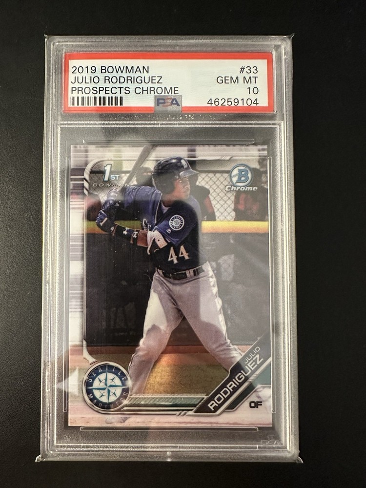 2019 Bowman Chrome Prospects Julio Rodriguez Rookie RC PSA 10 #BCP-33