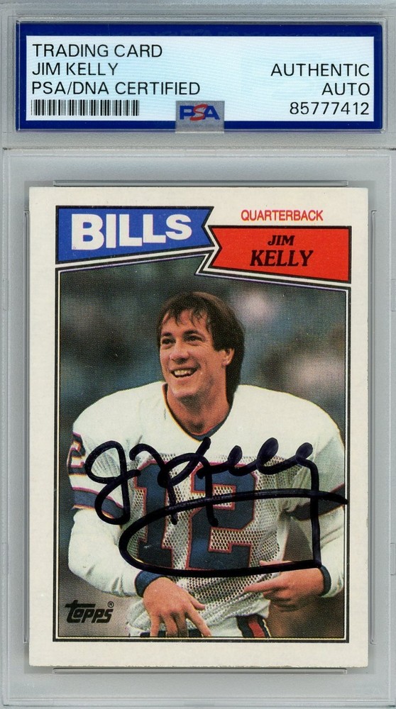 Jim Kelly 1987 Topps RC Rookie Bills HOF PSA/DNA Signed Auto Autographed