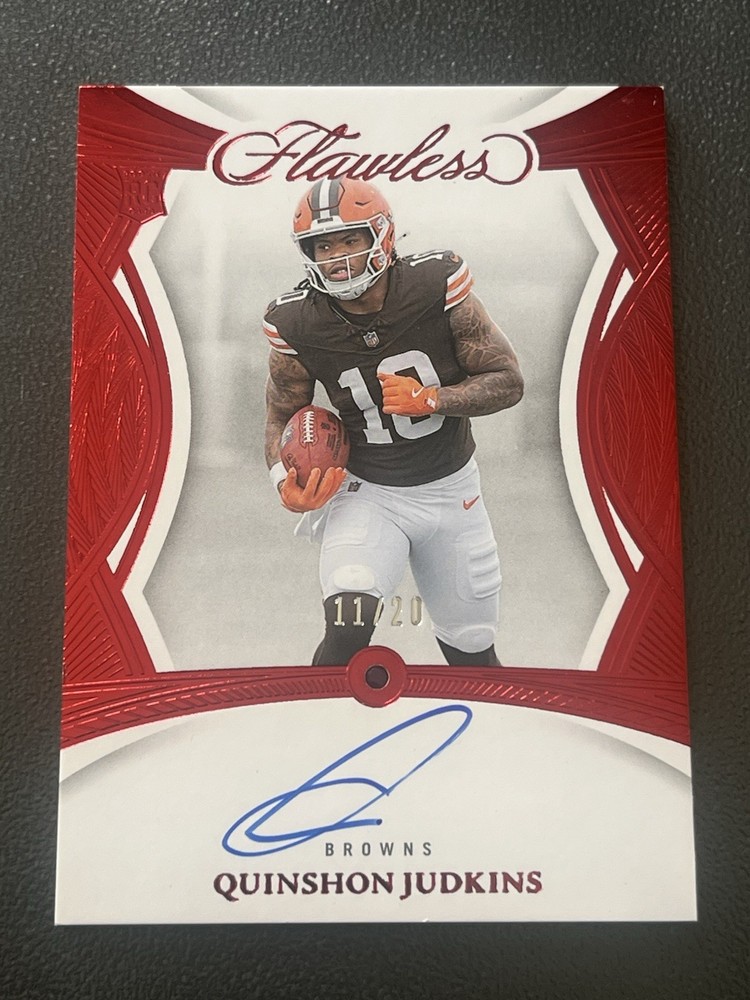2025 Panini Flawless Ruby Gem Red Auto 11/20 Quinshon Judkins RGS-QJS