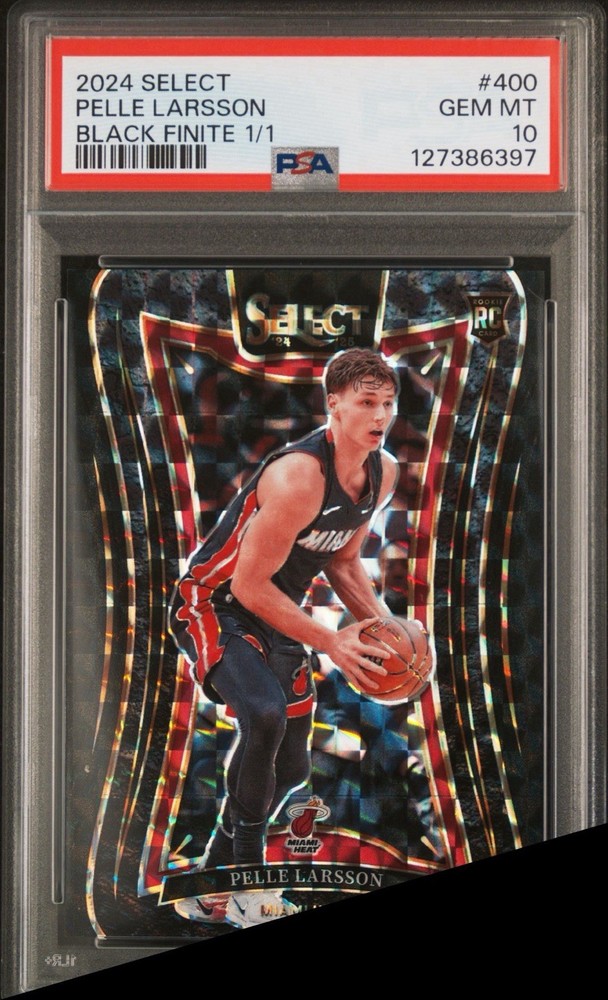 2024-2025 PELLE LARSSON PANINI SELECT BLACK FINITE 1/1 #400 ROOKIE CARD PSA 10