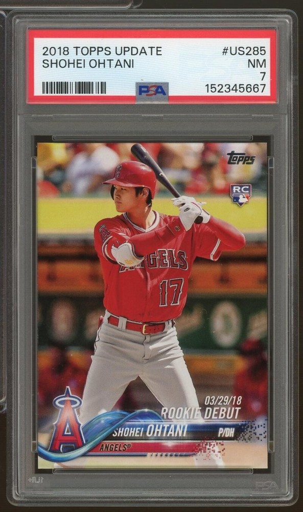 Shohei Ohtani Rookie Card 2018 Topps Update #us285 PSA 7