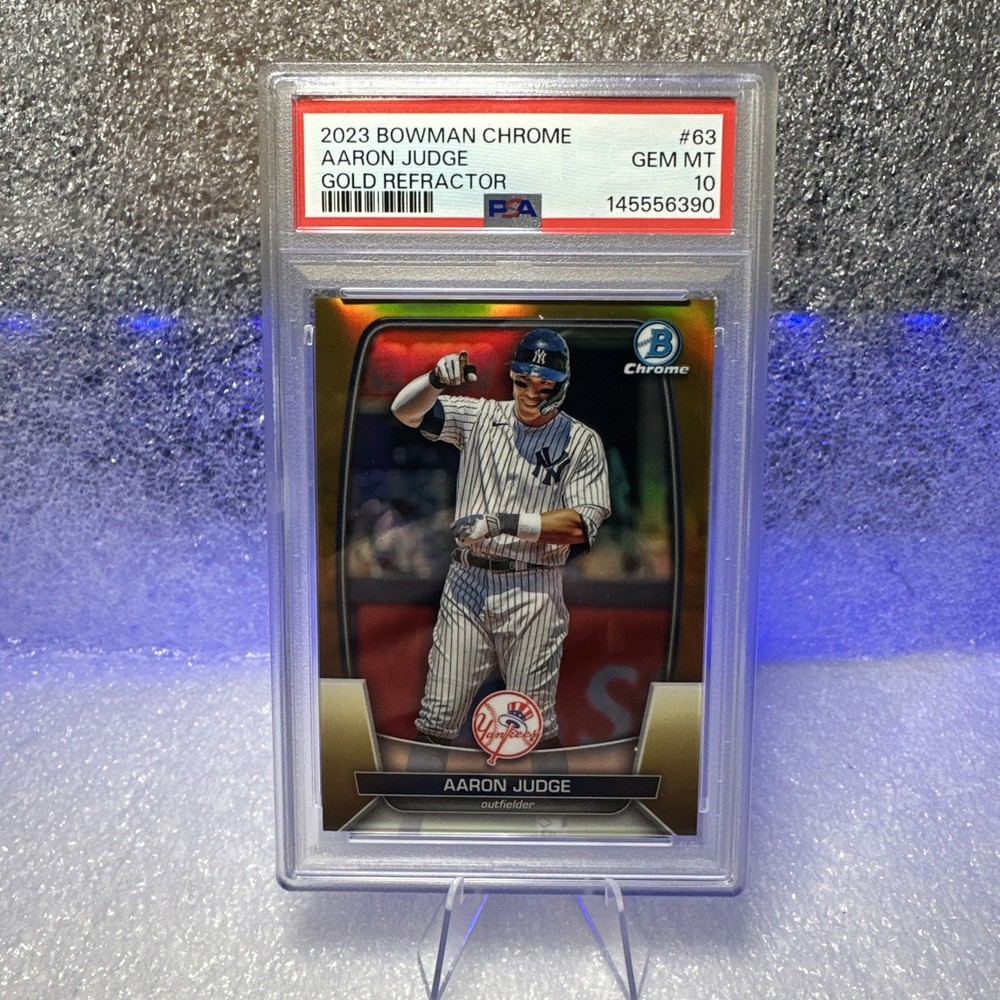2023 Bowman Chrome Gold Refractor  #63 Aaron Judge PSA 10 💥💥💥💥