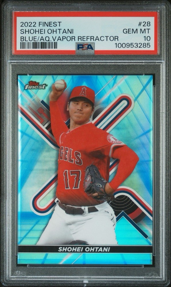 2022 Topps Finest - Shohei Ohtani Blue Aqua Vapor Refractor /250 PSA GEM MINT 10