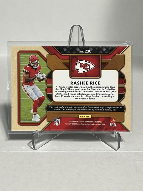 2023 Panini Gold Standard Rashee Rice Rookie Patch Auto /199 view 2