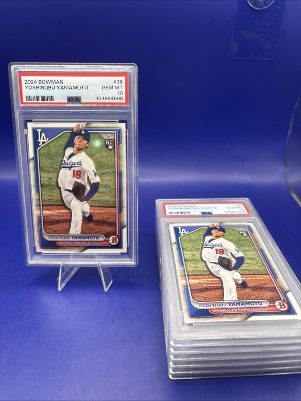 2024 Bowman - Yoshinobu Yamamoto #36 (RC) PSA 10 view 2