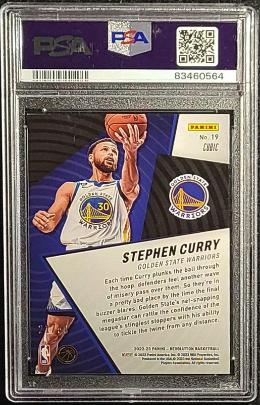 2022 PANINI REVOLUTION SHOCK WAVE COSMIC #19 STEPHEN CURRY /50 PSA 9 view 2