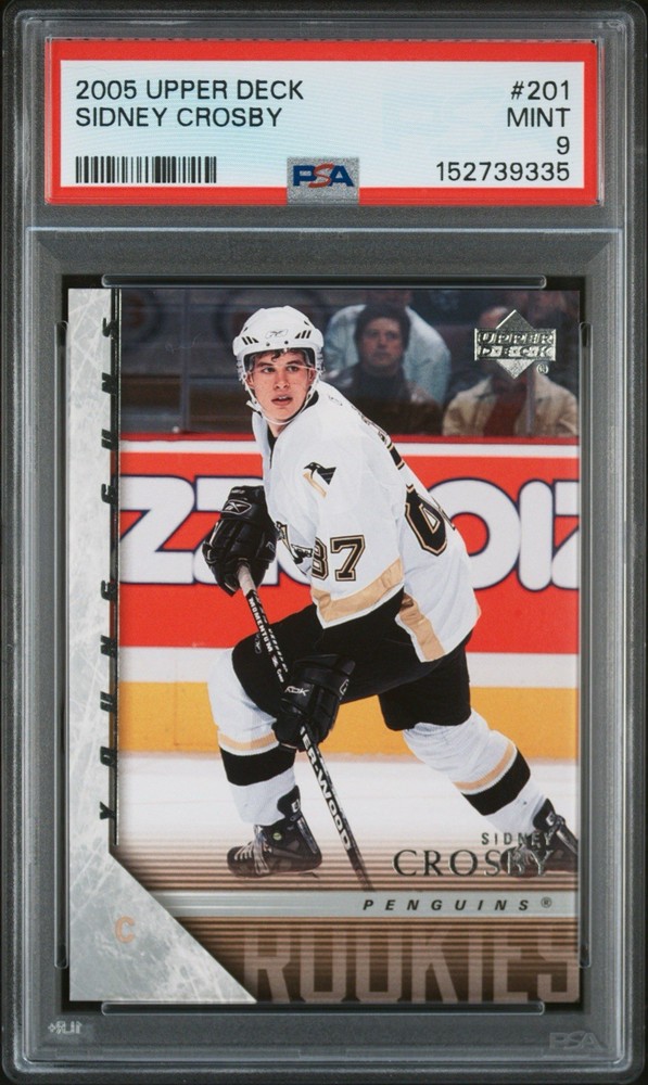 2005-06 Upper Deck Young Guns Sidney Crosby #201 Rookie RC PSA 9