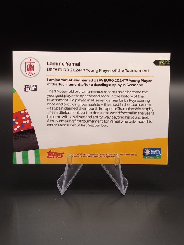 2024 Topps Now UEFA Euro LAMINE YAMAL #062 NM view 2