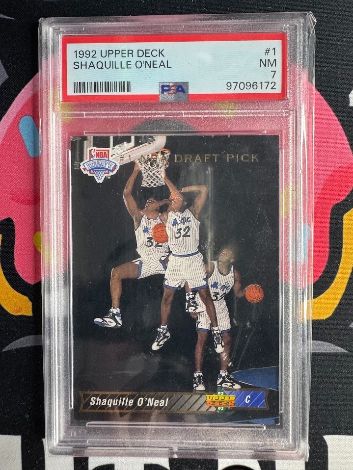 1992-93 Upper Deck #1B Shaquille O'Neal TRADE RC ROOKIE MAGIC HOF PSA 7 NM
