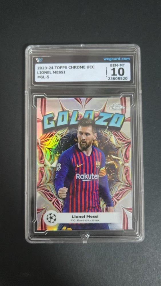 2023-24 TOPPS CHROME UCC LIONEL MESSI #GL-5 WCG 10 ≈ PSA