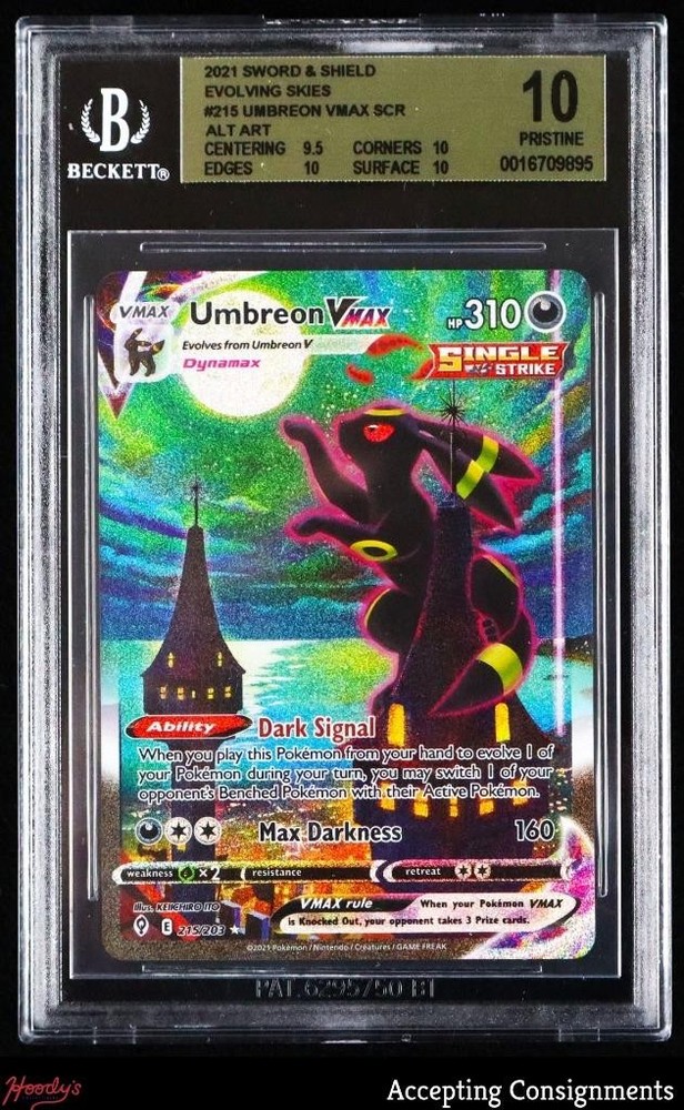 2021 Pokemon Sword & Shield Evolving Skies #215 Umbreon VMAX SCR ALT ART BGS 10