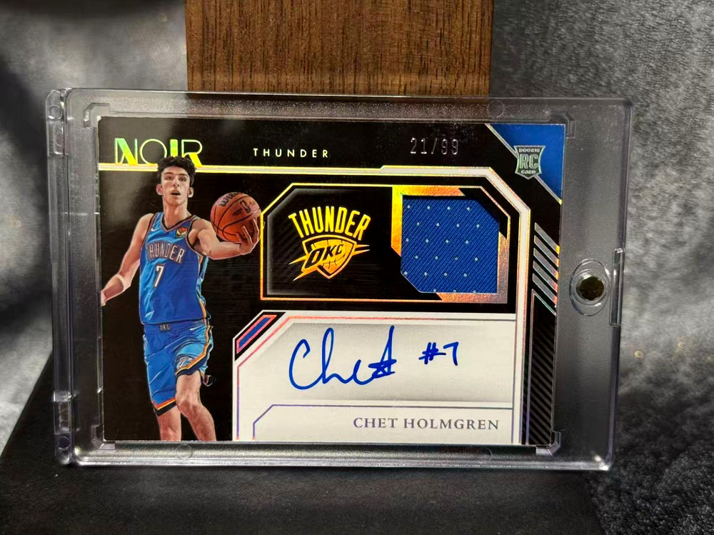 2022-23 Panini Noir Chet Holmgren RPA Auto Patch /99 RC OKC Thunder