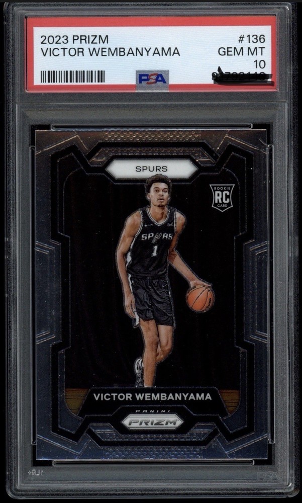 2023 Panini Prizm Victor Wembanyama Rookie Card Base #136 PSA 10