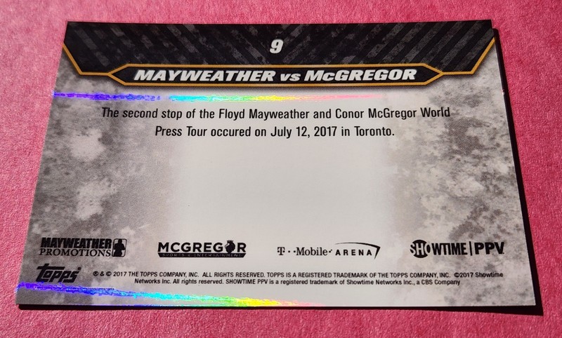 2017 Topps On Demand Face Off #9 Floyd Mayweather vs Conor McGregor view 2