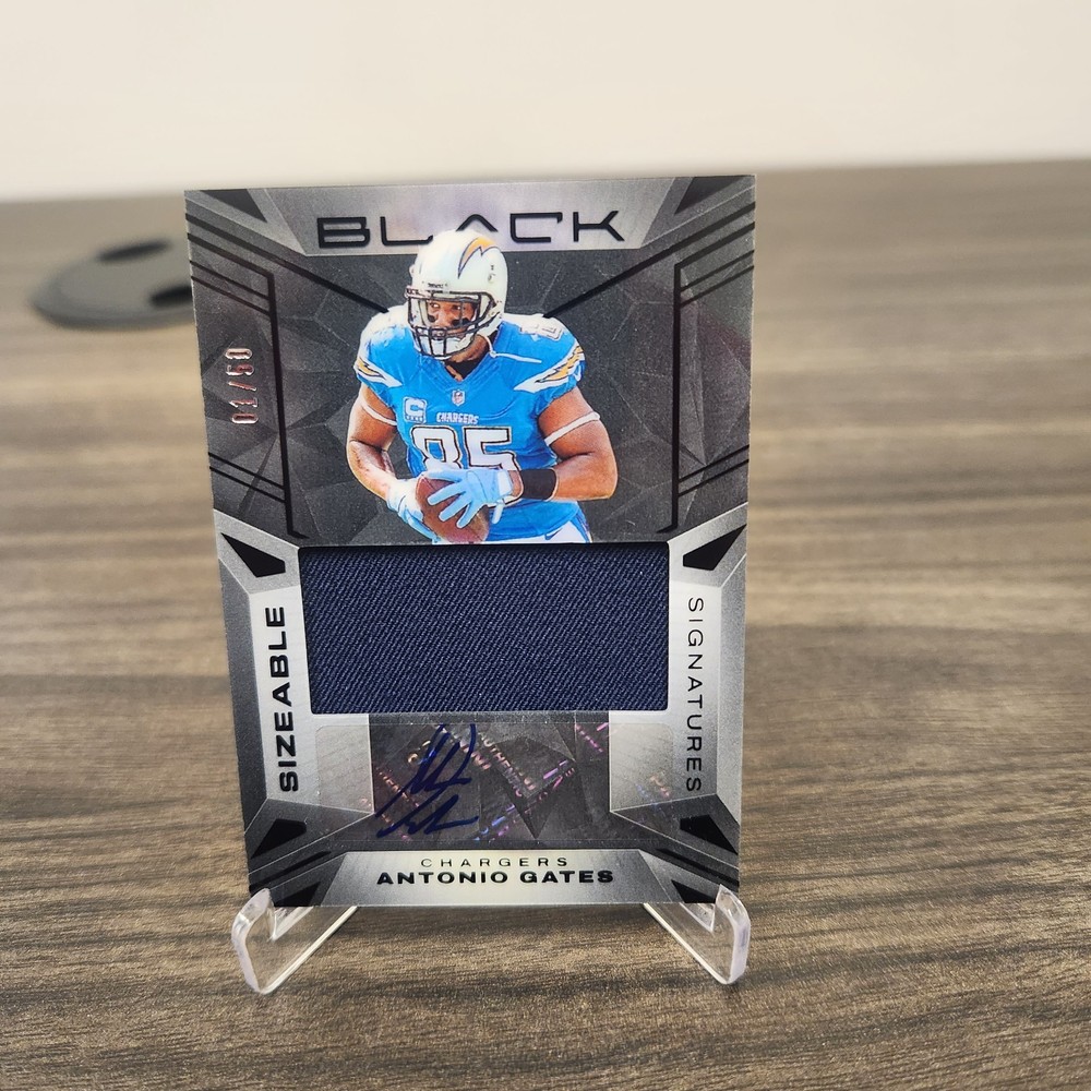 2024 Panini Black Football Antonio Gates Sizable Signatures Patch Auto /50