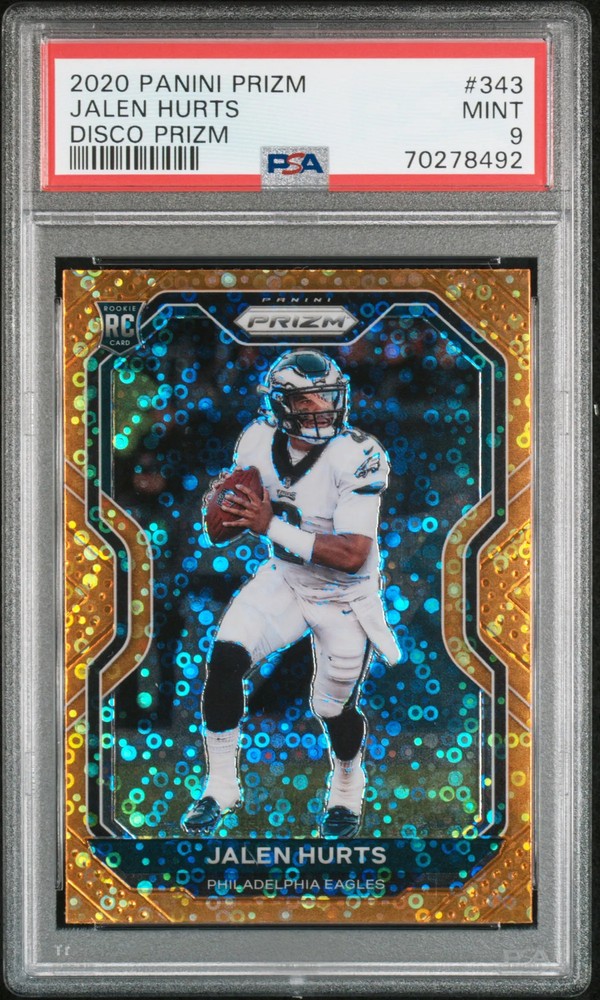 2020 Panini Prizm Jalen Hurts Disco PSA 9
