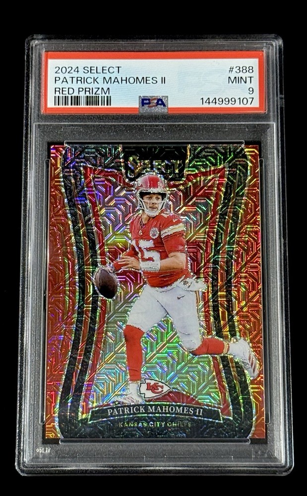 Patrick Mahomes II 2024 Panini Select Red Disco Prizm #’d/49 PSA 9 MINT