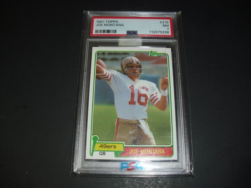 1981 Topps Set Break Joe Montana #216 PSA NM 7 Rookie Card RC! 49ers HOF