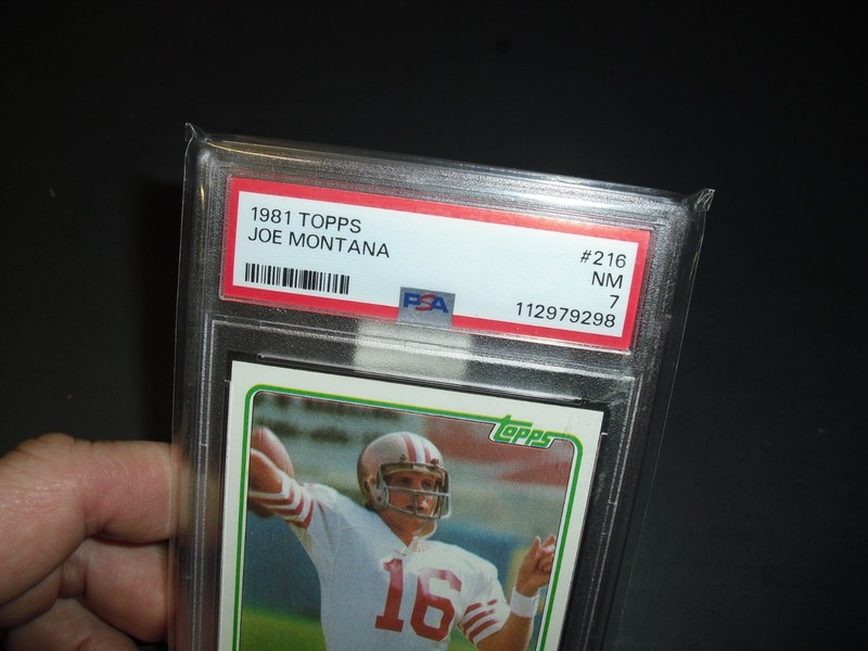 1981 Topps Set Break Joe Montana #216 PSA NM 7 Rookie Card RC! 49ers HOF view 2