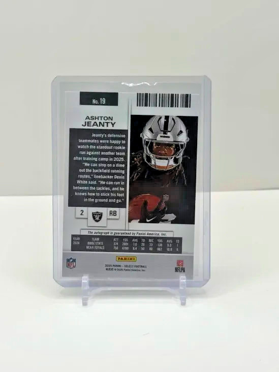 2025 Panini Select Ashton Jeanty Contenders Ticket RPS RC Auto #19 Rookie view 2