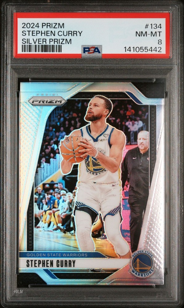 2024-25 Panini Prizm - Silver Prizm - Stephen Curry #134 PSA 8 NM-MT