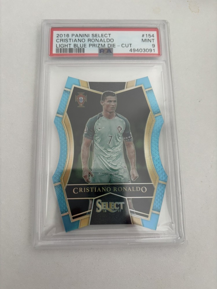 /249 2016 PANINI SELECT #154 CRISTIANO RONALDO LIGHT BLUE PRIZM DIE-CUT Portugal