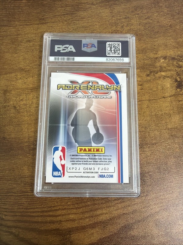 2009 Panini Adrenalyn XL Stephen Curry Rookie PSA 9 Warriors view 2