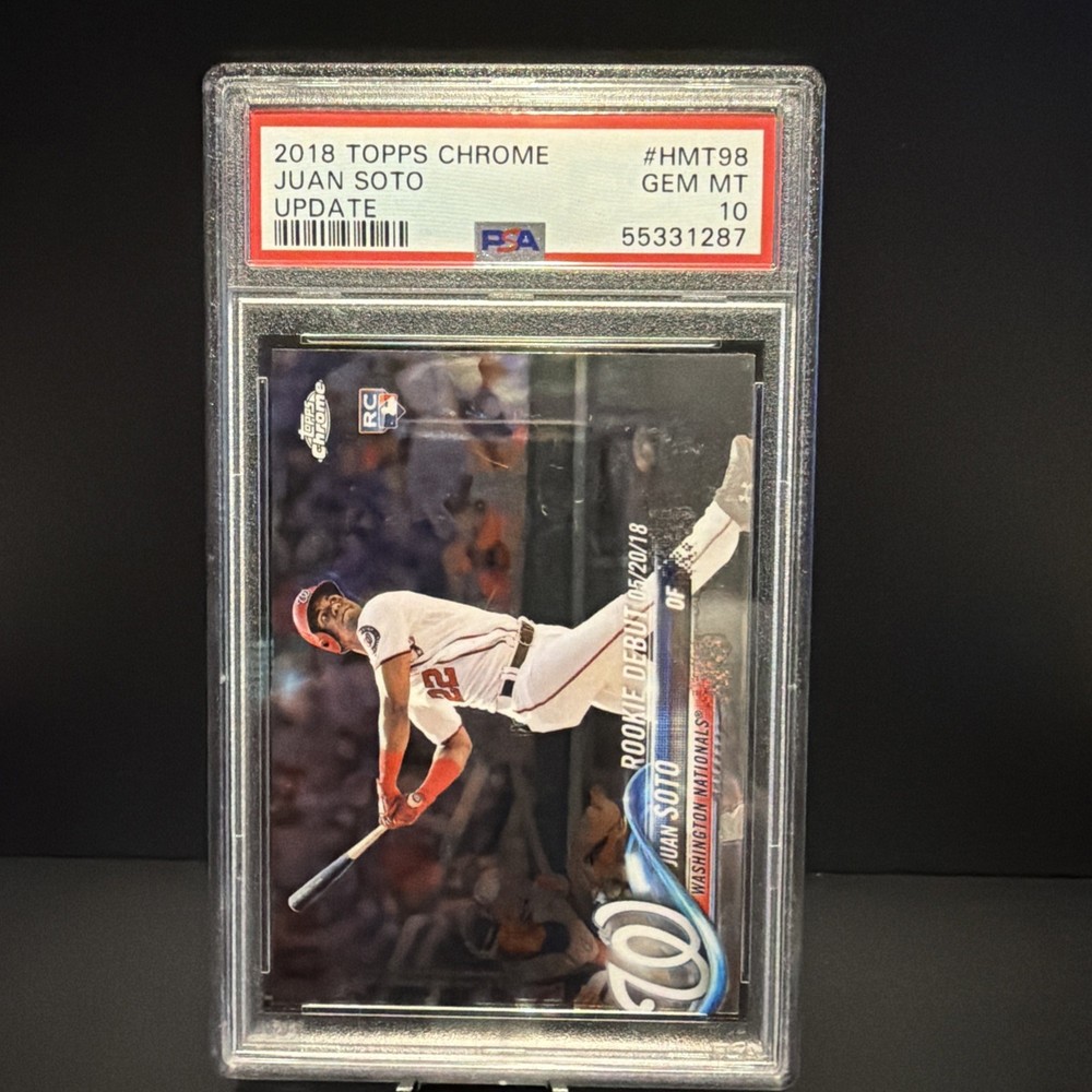 Juan Soto, Rookie Card (RC), 2018 Topps Chrome Update #HMT98, PSA 10 GEM MINT