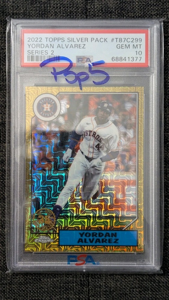 YORDAN ALVAREZ GOLD 35TH SILVER PACK PSA 10 POP 5 - 2022 TOPPS CHROME S2