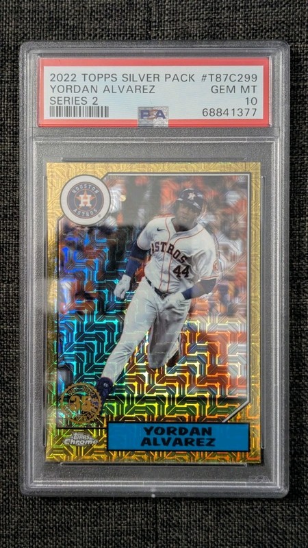 YORDAN ALVAREZ GOLD 35TH SILVER PACK PSA 10 POP 5 - 2022 TOPPS CHROME S2 view 2