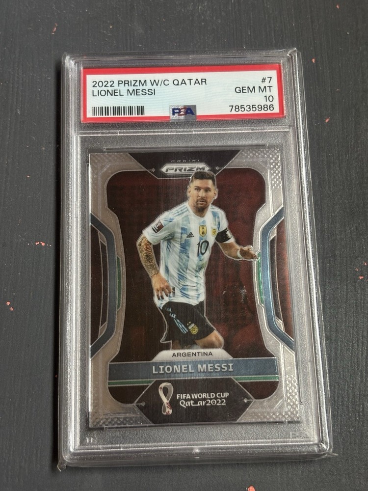 2022 Prizm W/C Qatar Lionel Messi PSA 10 *CHASE* *read description*
