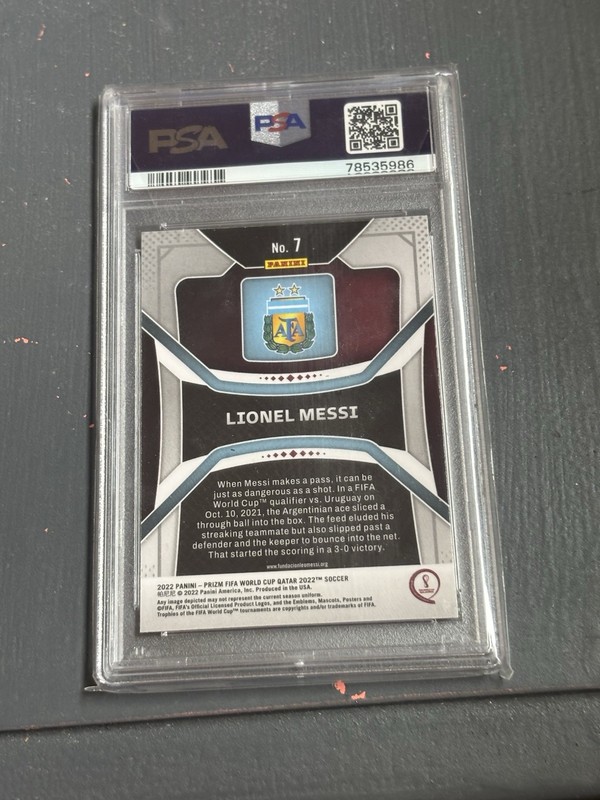 2022 Prizm W/C Qatar Lionel Messi PSA 10 *CHASE* *read description* view 2