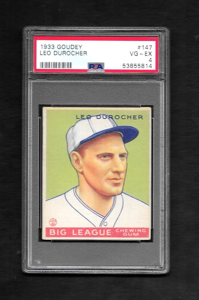 1933 GOUDEY #147 LEO DUROCHER RC - PSA 4 - ST. LOUIS CARDINALS - HOFer
