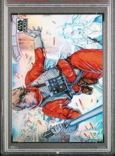 2021 Topps Star Wars Galaxy Chrome Luke's Ground Assault 58 Refractor PSA 9 MINT