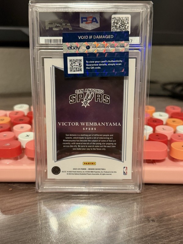  Panini 2023-24 Origins Dawn Victor Wembanyama RC #25 PSA 10 Spurs CHASER PACK view 2