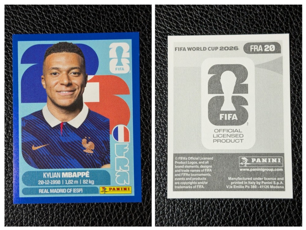 Kylian MBAPPE FRA 20 - BLUE PARALLEL - 2026 Panini FIFA World Cup Stickers