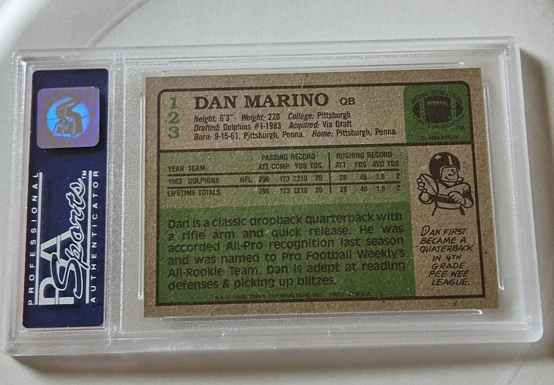 1984 Topps - Dan Marino #123 (RC) view 2