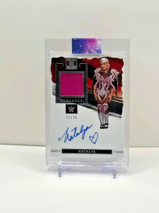 2023 Panini Impeccable WWE Elegance Memorabilia Auto EM-NTL Natalya 11/75