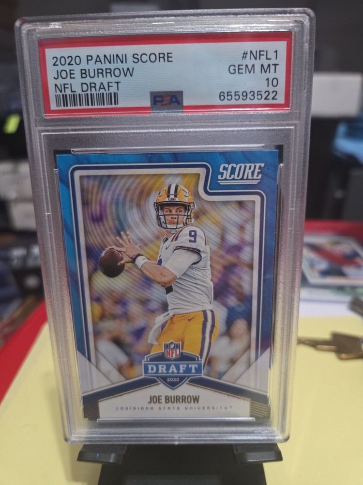 2020 Score NFL Draft Joe Burrow #NFL -1 (RC) PSA 10 LSU Bengals